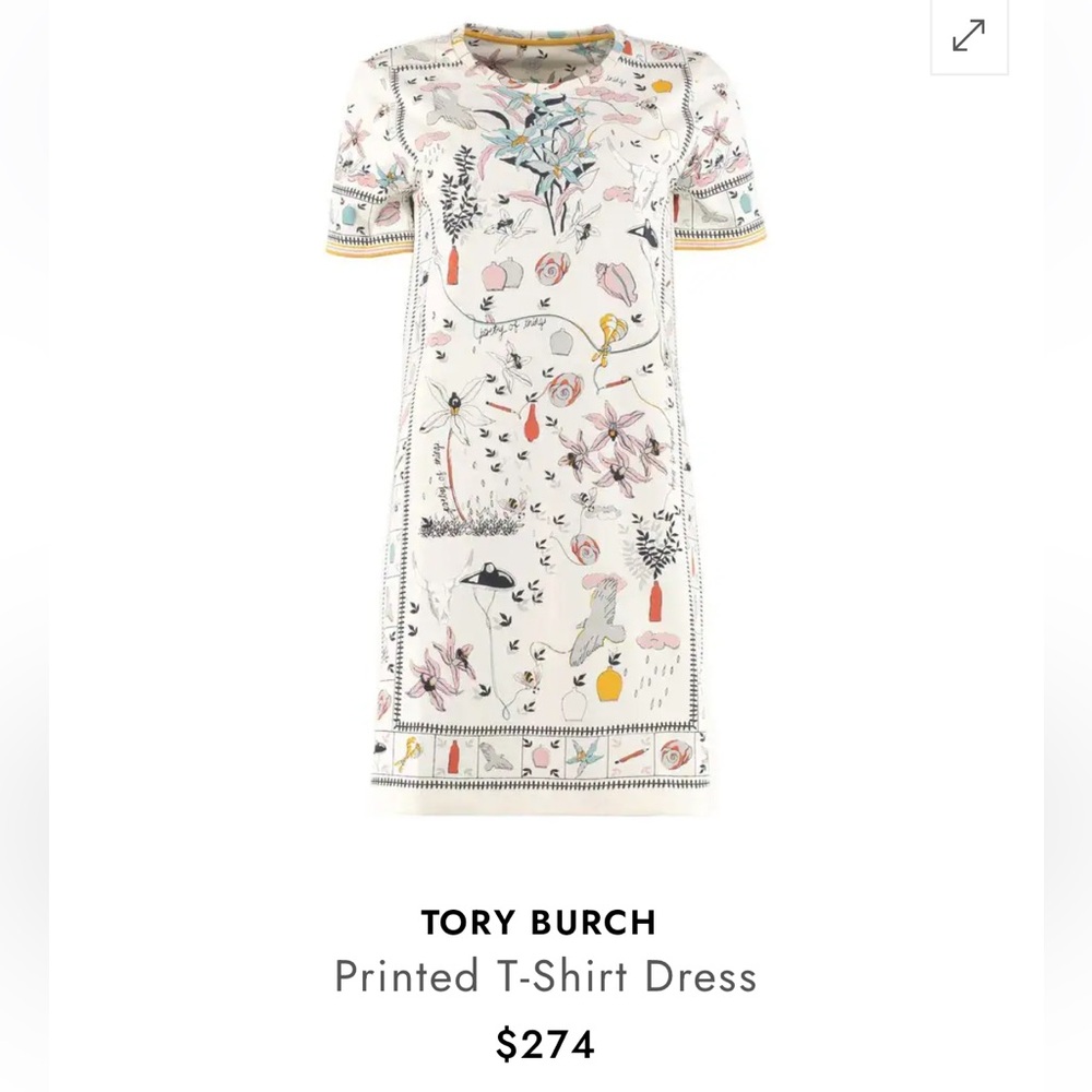 Tory Burch POETRY of THINGS Dress - Size S LIKE NEW